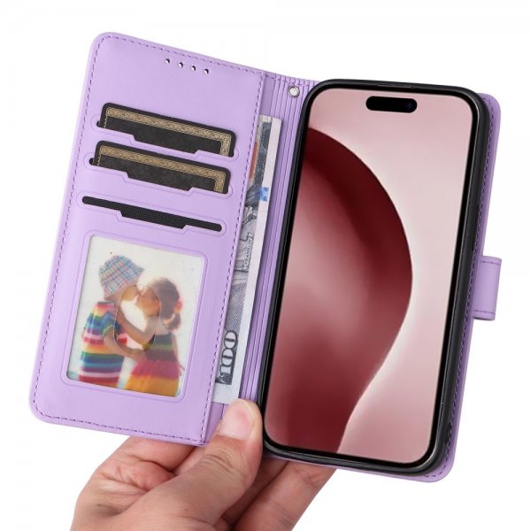 Betopnice iPhone 16 Pro Etui Avtagbart Deksel 005 Lilla