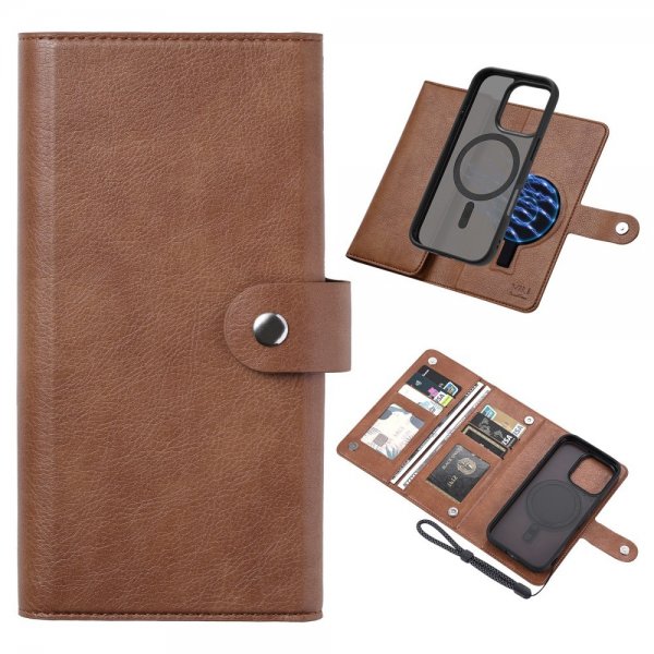 VILI iPhone 16 Pro Etui Avtagbart Deksel GV Series MagSafe Brun