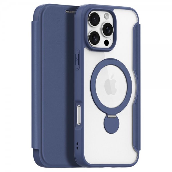 Dux Ducis iPhone 16 Pro Etui Skin X Pro Series Kickstand MagSafe Blå