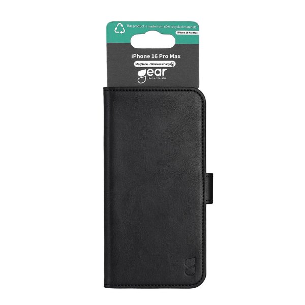 Gear iPhone 16 Pro Max Etui 3 Kortlomme Svart