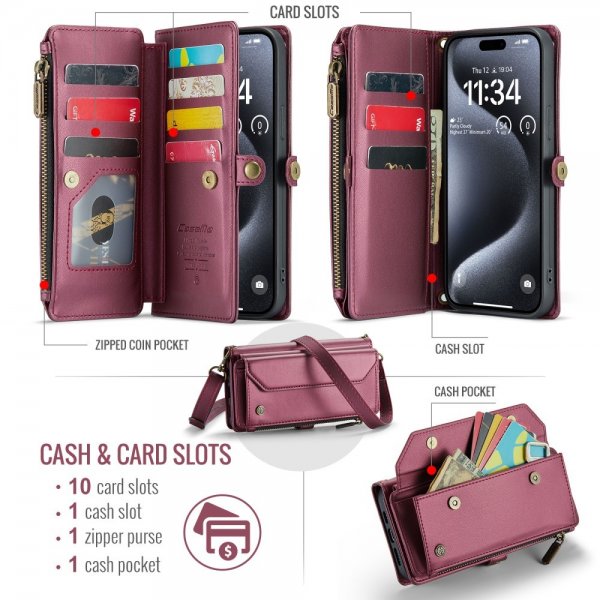 CaseMe iPhone 16 Pro Max Etui C36 Series Rød