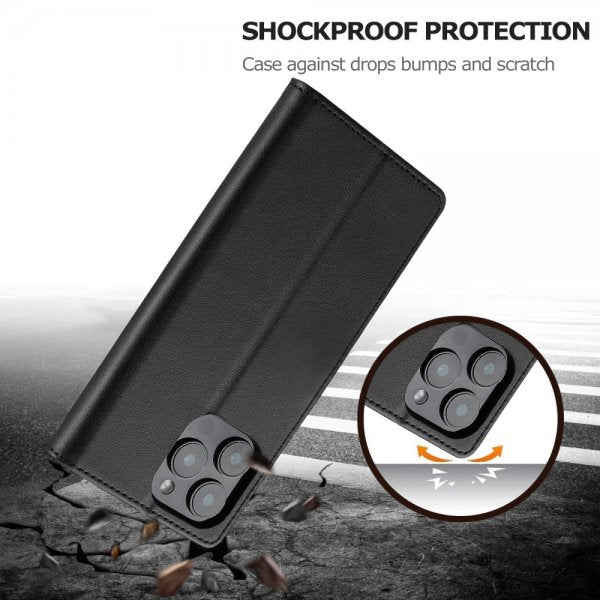 Lc.Imeeke iPhone 16 Pro Max Etui med Kortlomme stativfunksjon Svart