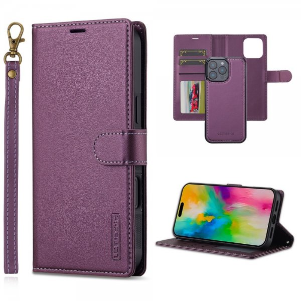 Lc.Imeeke iPhone 16 Pro Max Etui Avtagbart Deksel L2 Series MagSafe Lilla