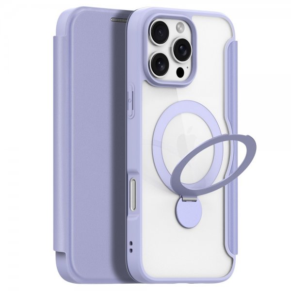 Dux Ducis iPhone 16 Pro Max Etui Skin X Pro Series Kickstand MagSafe Lilla