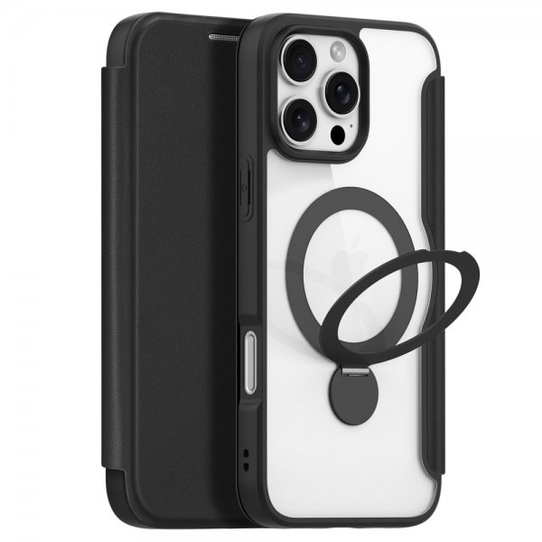 Dux Ducis iPhone 16 Pro Max Etui Skin X Pro Series Kickstand MagSafe Svart
