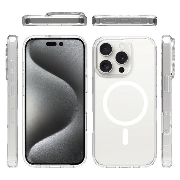 Rvelon iPhone 16 Pro Max Deksel TPU MagSafe Transparent