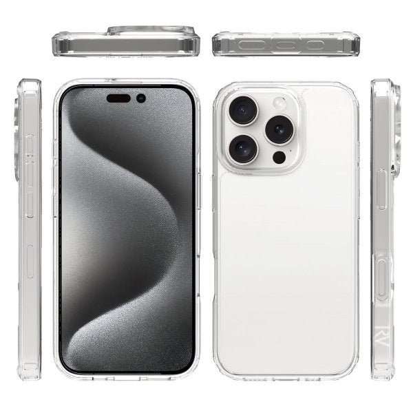 Rvelon iPhone 16 Pro Max Deksel Silikon Transparent