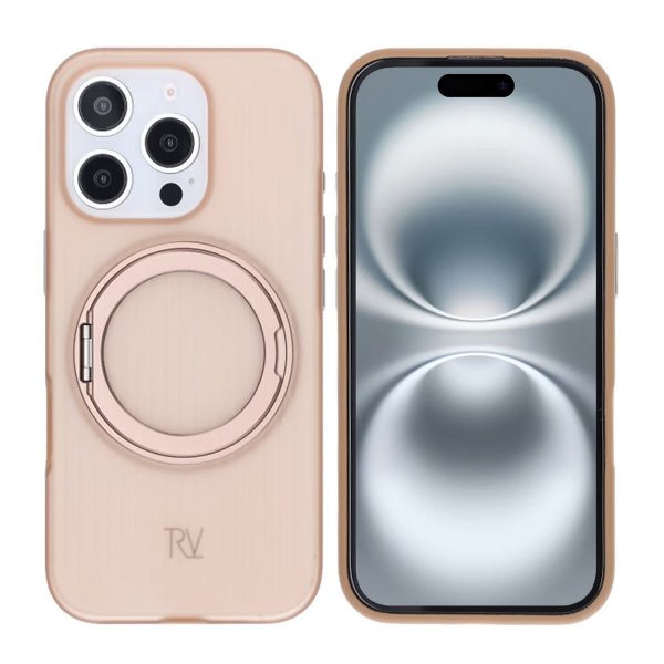 Rvelon iPhone 16 Pro Max Deksel Roterbart Stativ Hvit