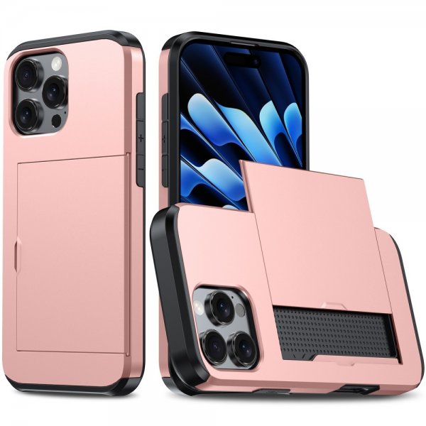 iPhone 16 Pro Max Deksel Card Slide Rosegull