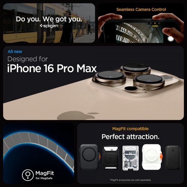 Spigen iPhone 16 Pro Max Deksel Liquid Air T MagFit Matte Black