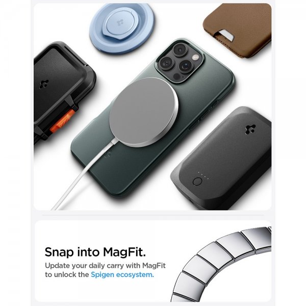 Spigen iPhone 16 Pro Max Deksel Thin Fit MagFit Abyss Green