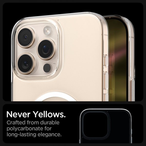 Spigen iPhone 16 Pro Max Deksel Thin Fit T MagFit Clear White