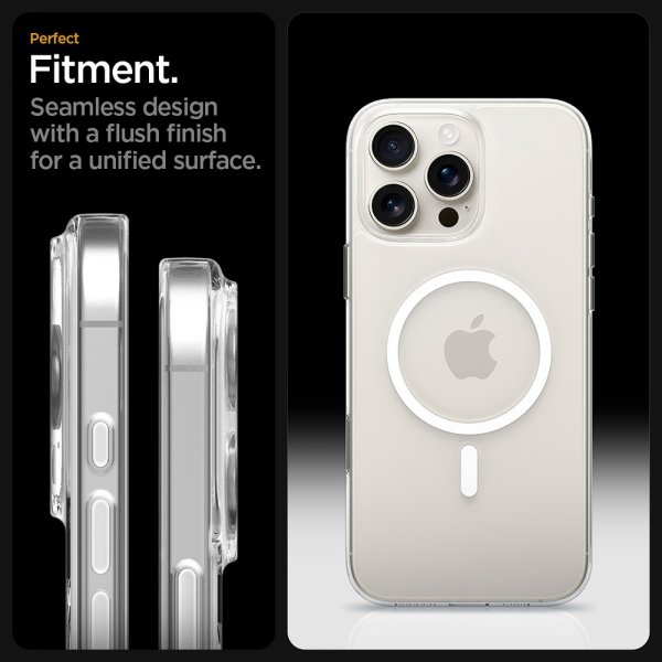 Spigen iPhone 16 Pro Max Deksel Thin Fit T MagFit Clear White