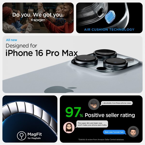 Spigen iPhone 16 Pro Max Deksel Tough Armor MagFit Metal Slate