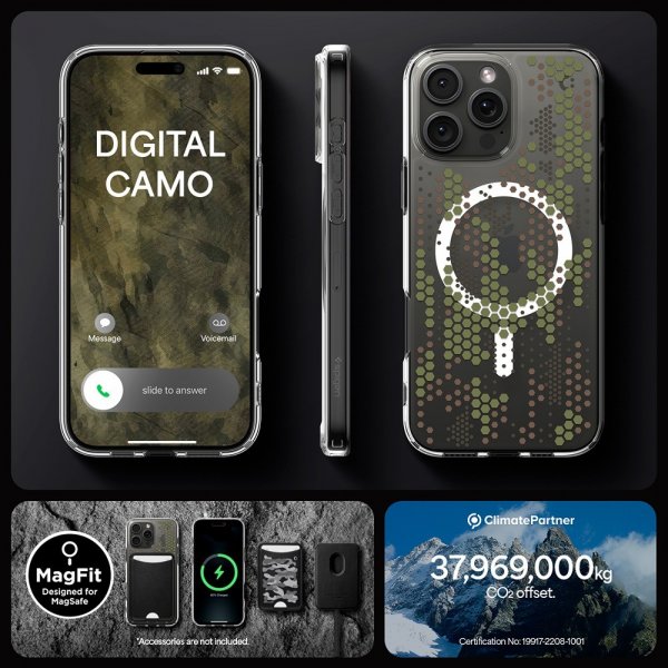 Spigen iPhone 16 Pro Max Deksel Ultra Hybrid MagFit Digital Camo