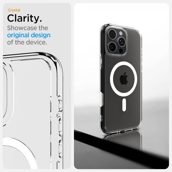 Spigen iPhone 16 Pro Max Deksel Ultra Hybrid T MagFit Clear White