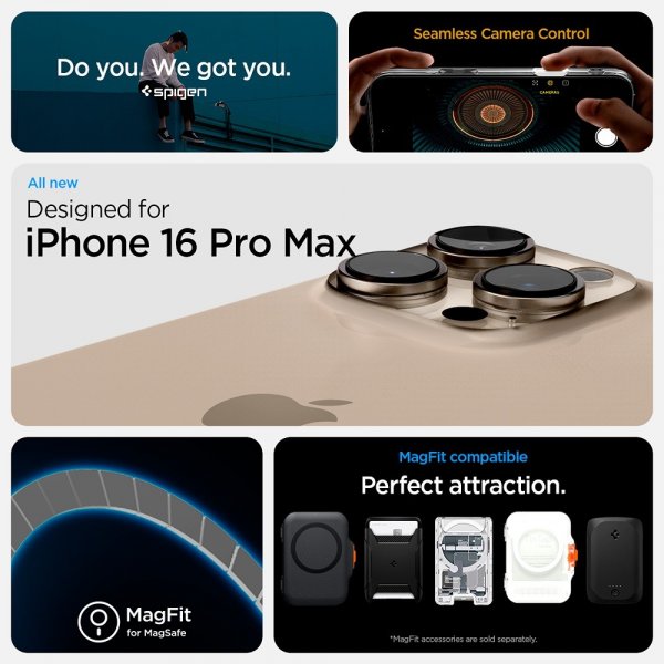 Spigen iPhone 16 Pro Max Deksel Ultra Hybrid T MagFit Graphite