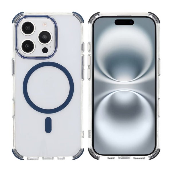 Rvelon iPhone 16 Pro Deksel TPU MagSafe Blå