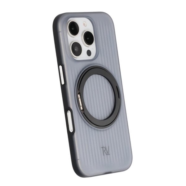 Rvelon iPhone 16 Pro Deksel Roterbart Stativ Svart