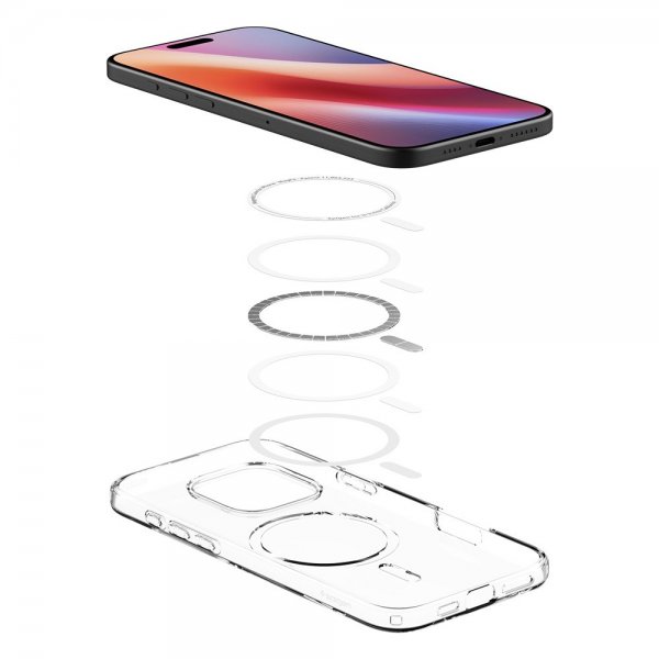 Spigen iPhone 16 Pro Deksel Liquid Crystal MagFit Crystal Clear