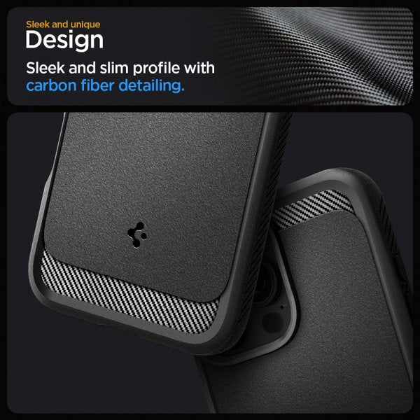 Spigen iPhone 16 Pro Deksel Rugged Armor MagFit Matte Black