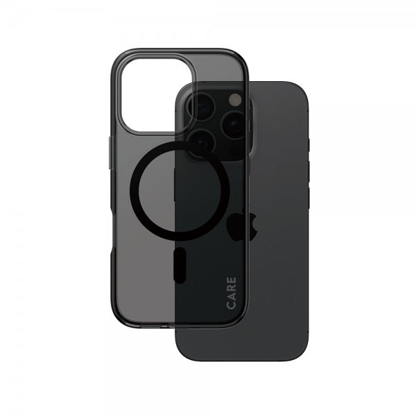 CARE by PanzerGlass iPhone 16 Pro Deksel Smokey MagSafe Svart