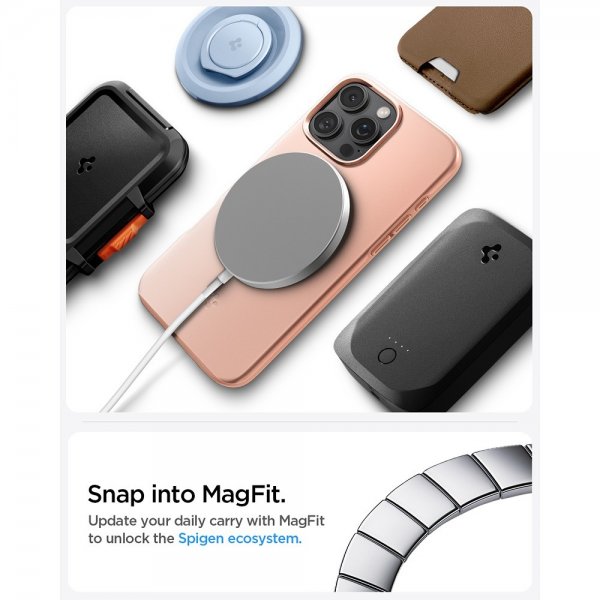 Spigen iPhone 16 Pro Deksel Thin Fit MagFit Rose Titanium