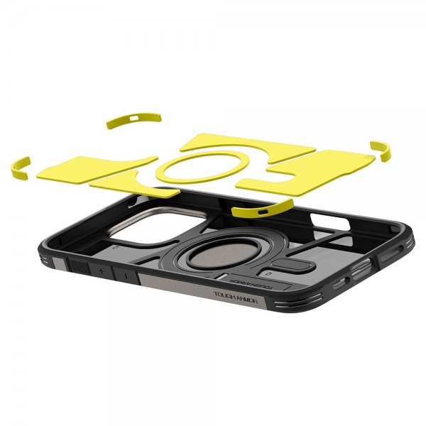Spigen iPhone 16 Pro Deksel Tough Armor MagFit Gunmetal