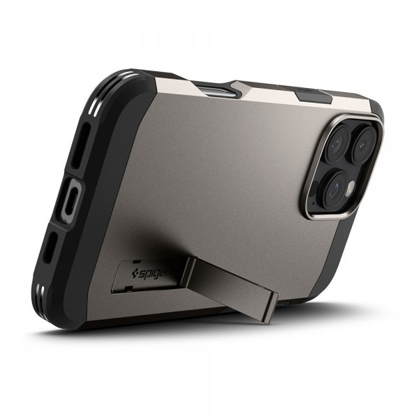 Spigen iPhone 16 Pro Deksel Tough Armor MagFit Gunmetal