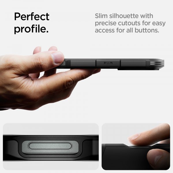 Spigen iPhone 16 Pro Deksel Tough Armor MagFit Svart
