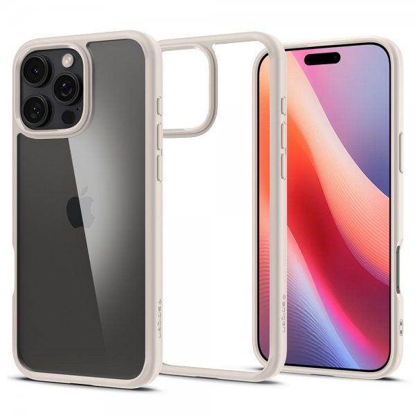 Spigen iPhone 16 Pro Deksel Ultra Hybrid Natural Titanium