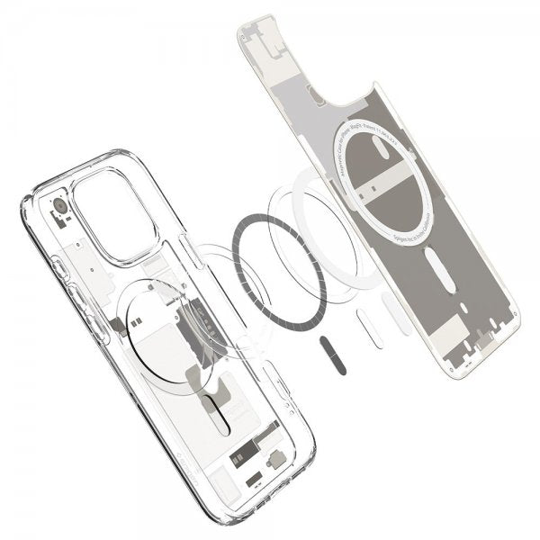 Spigen iPhone 16 Pro Deksel Ultra Hybrid Zero One MagFit Natural Titanium