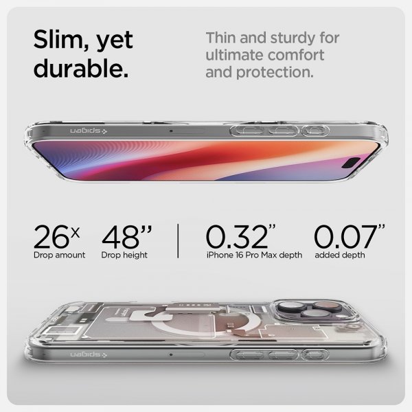 Spigen iPhone 16 Pro Deksel Ultra Hybrid Zero One MagFit Natural Titanium
