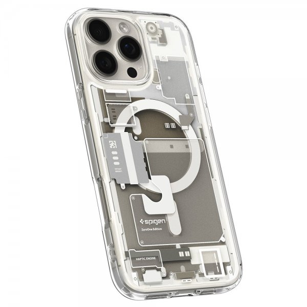 Spigen iPhone 16 Pro Deksel Ultra Hybrid Zero One MagFit Natural Titanium