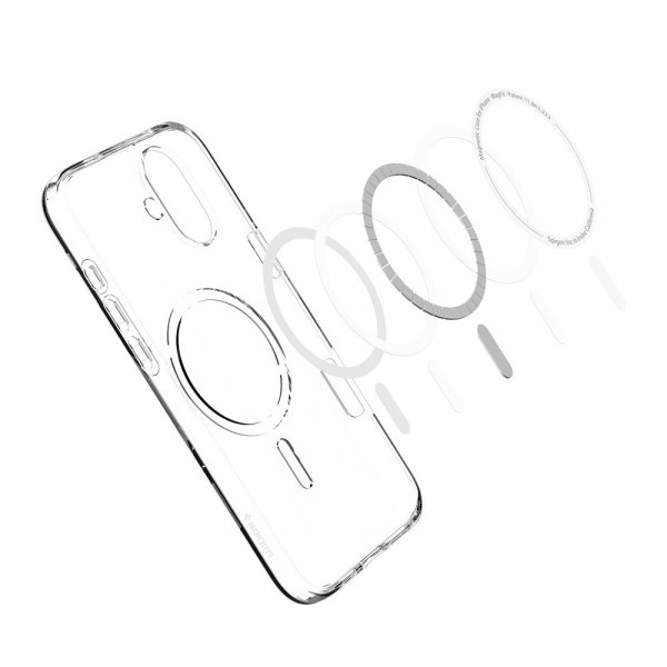 Spigen iPhone 16 Deksel Liquid Crystal MagFit Crystal Clear