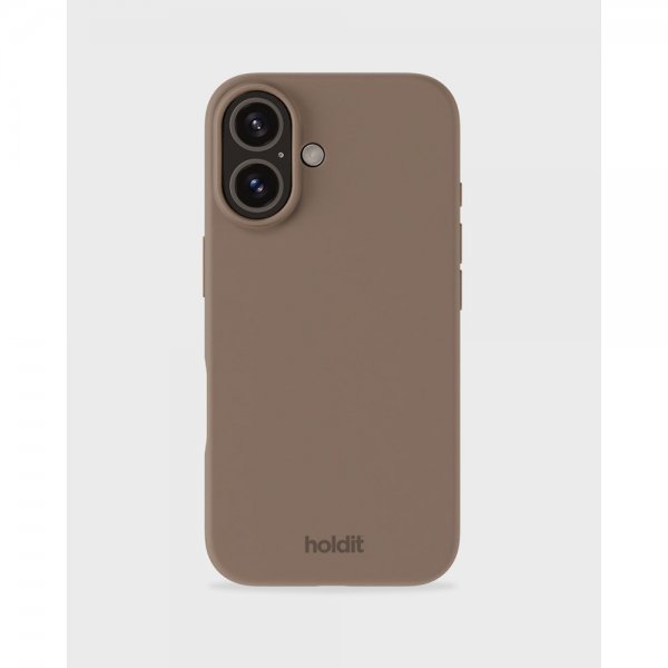 holdit iPhone 16 Deksel Silikon Mocha Brown