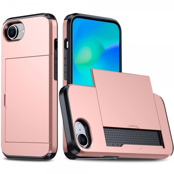 iPhone 16e/17e Deksel Card Slide Rosegull