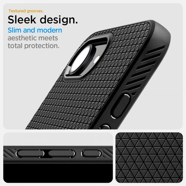 Spigen iPhone 16e/17e Deksel Liquid Air MagFit Matte Black