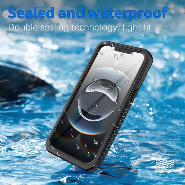Redpepper iPhone 16e/17e Deksel Vanntett IP68 Svart
