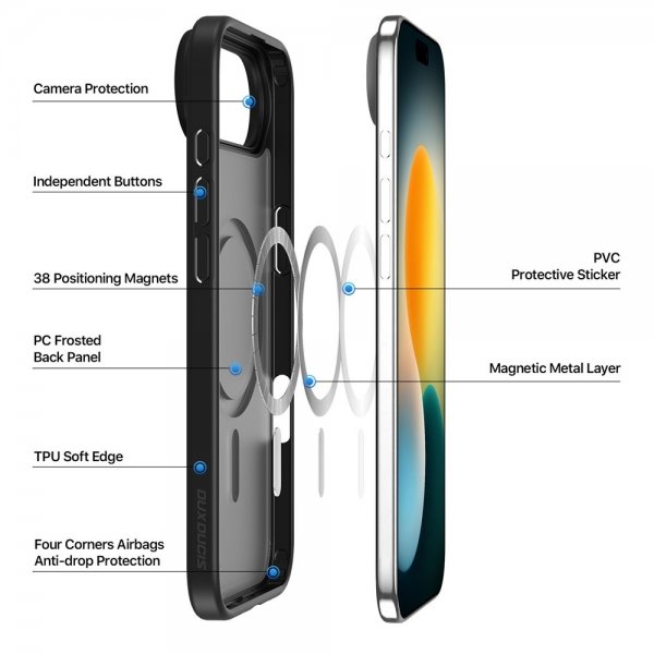 Dux Ducis iPhone Air Deksel Yind Series MagSafe Svart