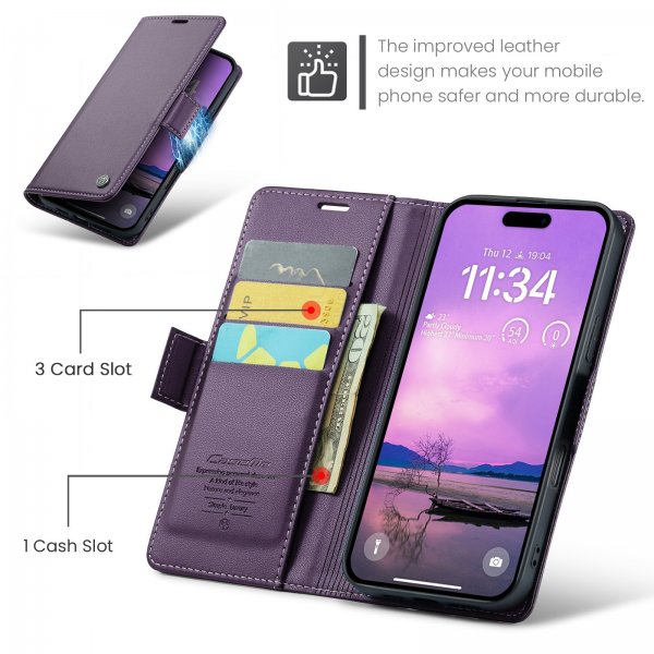CaseMe iPhone 17 Etui 023 Series Lilla