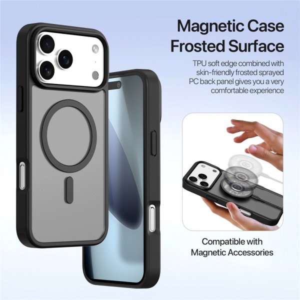 Dux Ducis iPhone 17 Pro Etui 2-in-1 Lawa Series MagSafe Svart