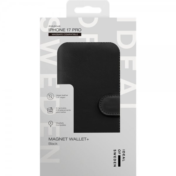 Ideal of Sweden iPhone 17 Pro Etui Magnet Wallet+ MagSafe Svart