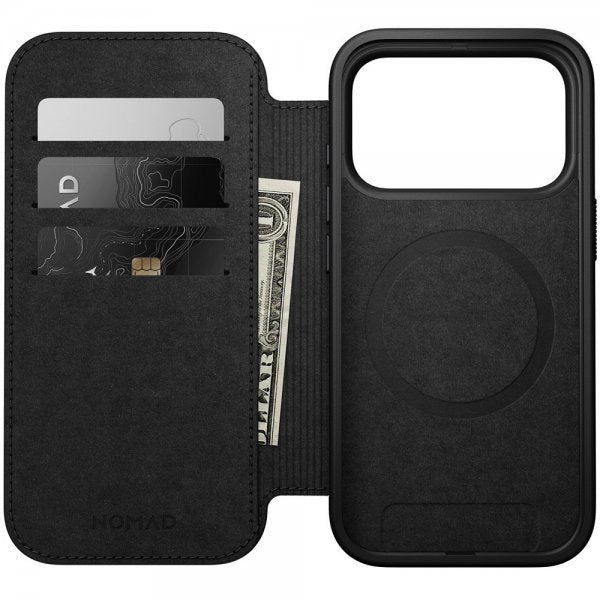 Nomad iPhone 17 Pro Etui Modern Leather Folio Brun