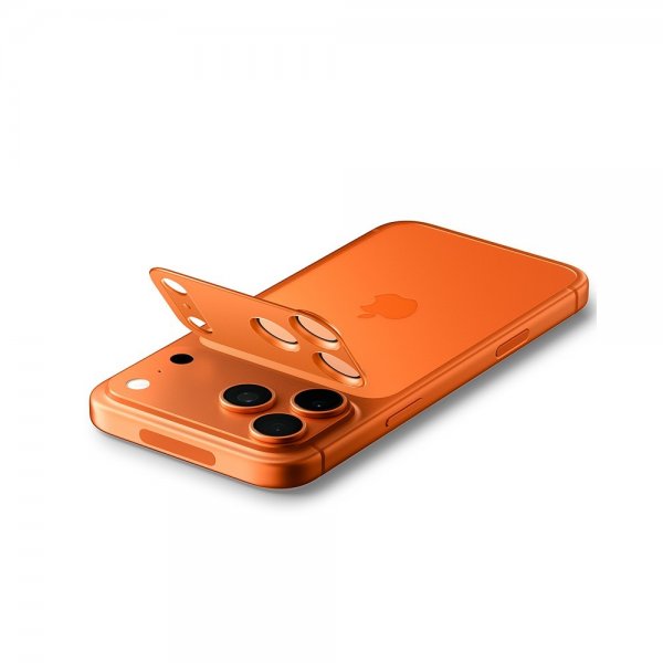 Spigen iPhone 17 Pro Kamerabeskytter Glas.tR EZ Fit Optik Pro XL Oransje