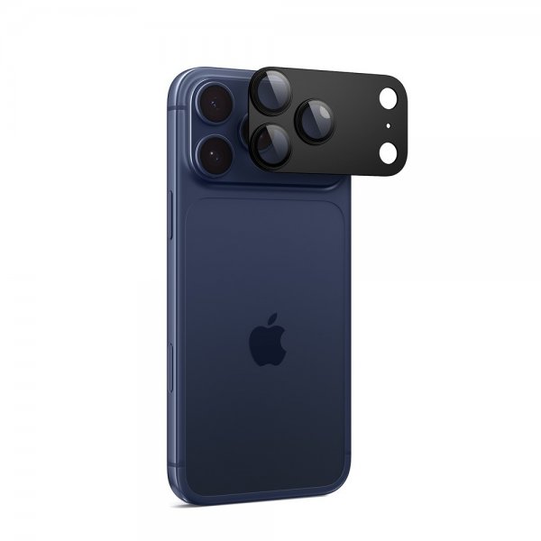 Spigen iPhone 17 Pro Kamerabeskytter Glas.tR EZ Fit Optik Pro XL Svart