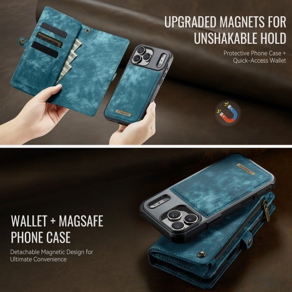 CaseMe iPhone 17 Pro Max Etui 008 Series Avtakbart Deksel Blå