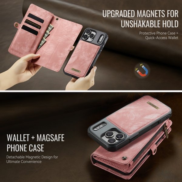 CaseMe iPhone 17 Pro Max Etui 008 Series Avtakbart Deksel Rosa