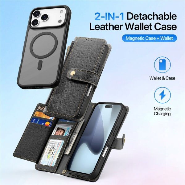 Dux Ducis iPhone 17 Pro Max Etui 2-in-1 Lawa Series MagSafe Svart