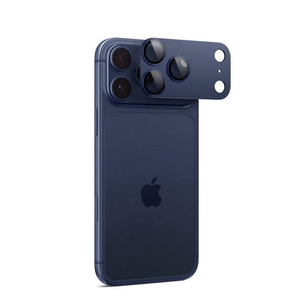 Spigen iPhone 17 Pro Max Kamerabeskytter Glas.tR EZ Fit Optik Pro XL Blå